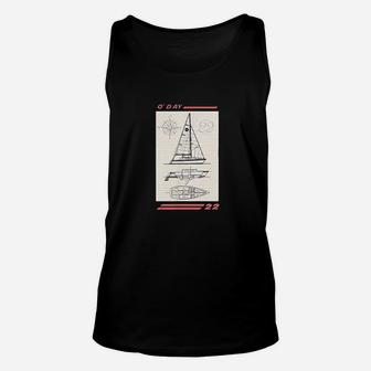 Oday 22 Sailboat Line Drawing Unisex Tank Top | Crazezy CA