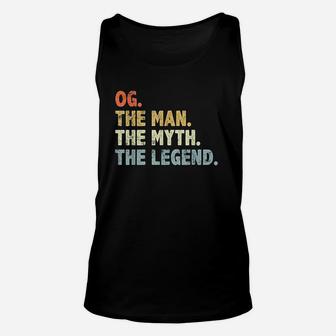 Og The Man Myth Legend Fathers Day Gift For Papa Grandpa Unisex Tank Top | Crazezy