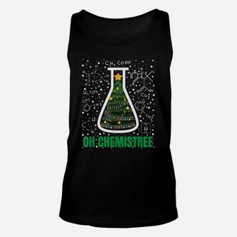 Oh Chemistree Chemistry Teacher Ugly Science Merry Christmas Unisex Tank Top | Crazezy