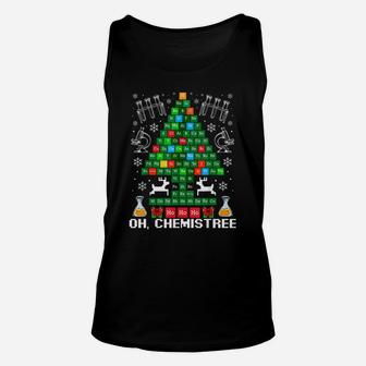 Oh Chemistree Christmas Chemistry Science Periodic Table Unisex Tank Top | Crazezy