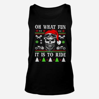 Oh What Fun It Is To Ride Unisex Tank Top - Monsterry