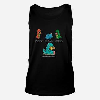 Omnomnomnivore Funny Food Eating Dinosaur Unisex Tank Top - Thegiftio