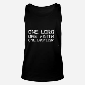 One Lord One Faith Unisex Tank Top | Crazezy