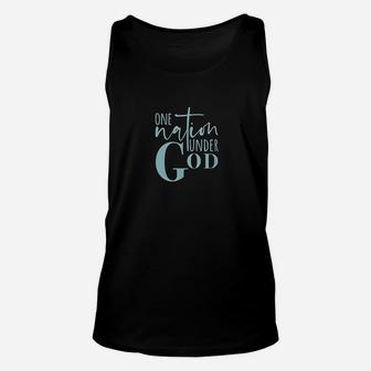 One Nation Under God American Christians Unisex Tank Top | Crazezy