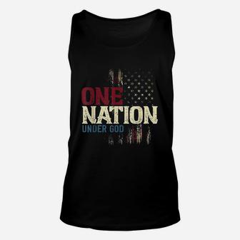One Nation Under God American Flag Unisex Tank Top | Crazezy DE