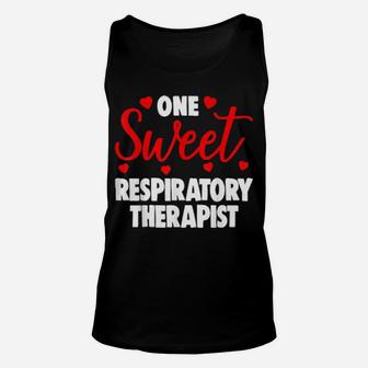 One Sweet Respiratory Therapist Valentines Day Unisex Tank Top - Monsterry CA