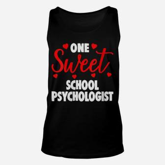 One Sweet School Psychologist Valentines Day Unisex Tank Top - Monsterry UK