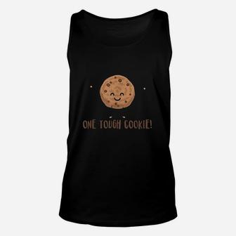 One Tough Cookie Cute Chocolate Chip Cookie With Muscles Unisex Tank Top | Crazezy