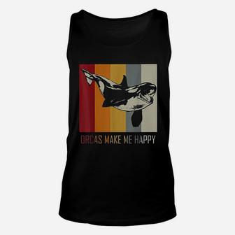 Orcas Make Me Happy Killer Whale Unisex Tank Top - Thegiftio