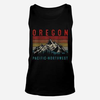 Oregon Vintage Mountains Hiking Pacific Northwest Unisex Tank Top | Crazezy