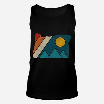 Oregon Vintage State Map Mountains Hiking Nature Pride Gift Unisex Tank Top | Crazezy DE
