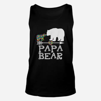 Papa Bear Men Father Daddy Awareness Unisex Tank Top | Crazezy