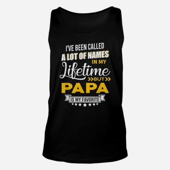 Papa Is My Favorite Name New Grandpa Papa Xmas Unisex Tank Top - Monsterry CA