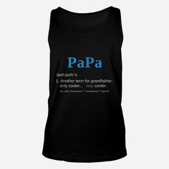 Papa Like A Grandfather Only Cooler Definition Unisex Tank Top | Crazezy DE