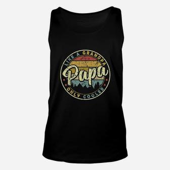Papa Like A Grandpa Only Cooler Unisex Tank Top | Crazezy
