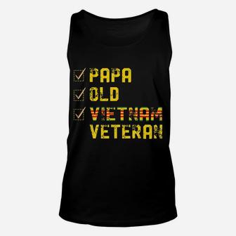 Papa Old Vietnam Veteran S Gifts For Father's Day Unisex Tank Top | Crazezy CA