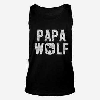 Papa Wolf Camping Pack Unisex Tank Top | Crazezy CA
