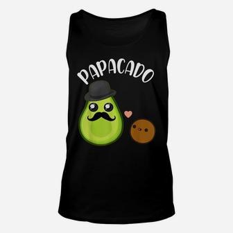 Papacado Papa Avocado Lover Funny Matching Dad Father's Day Unisex Tank Top | Crazezy