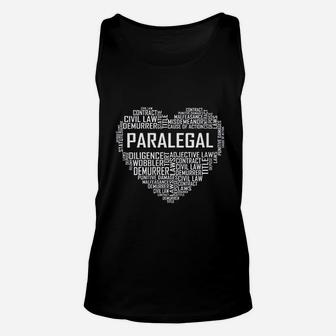Paralegal Heart Gift Paralegals Gifts Law Attorney Assistant Unisex Tank Top - Thegiftio UK