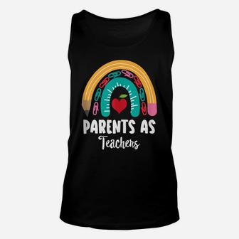 Parents As Teachers, Funny Boho Rainbow For Teachers Unisex Tank Top | Crazezy DE