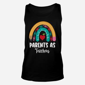 Parents As Teachers, Funny Boho Rainbow For Teachers Unisex Tank Top | Crazezy DE