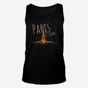 Paris Je T'aime France Eiffel Tower Unisex Tank Top | Crazezy DE