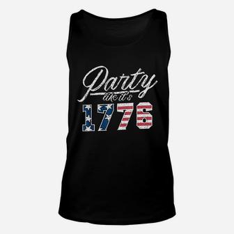 Party Like It Is 1776 Usa Flag Unisex Tank Top | Crazezy