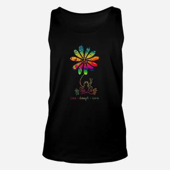 Peace Love Frog Hippie Flower Daisy Gift Unisex Tank Top | Crazezy AU
