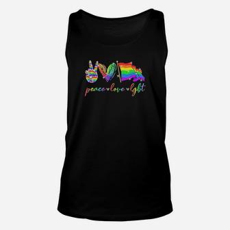 Peace Love Lgbt Unisex Tank Top - Monsterry