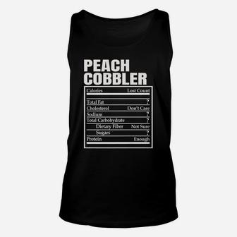 Peach Cobbler Nutrition Facts Thanksgiving Dinner Christmas Unisex Tank Top | Crazezy