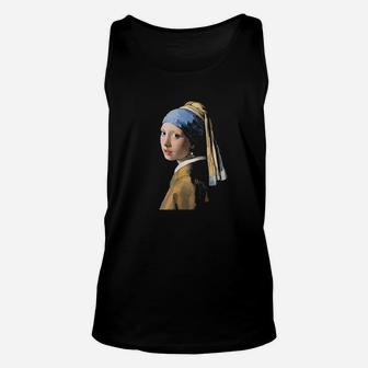 Pearl Lisa Of The North Famous Painting Vintage Design Unisex Tank Top | Crazezy AU