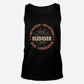 Personalisiertes Unisex TankTop Rüdiger - Die Legende in Schwarz - Seseable