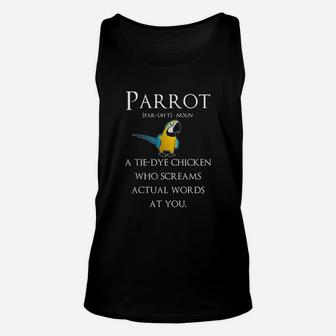 Pet Parrot Definition Unisex Tank Top | Crazezy UK