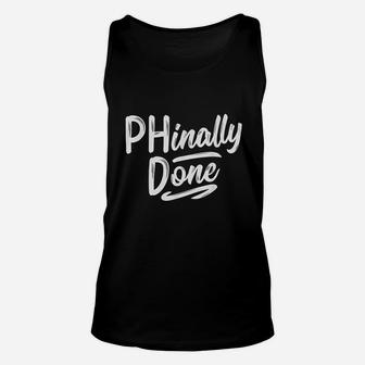 Phinally Done Phd Doctorate Graduation Gifts Doctoral Unisex Tank Top - Thegiftio UK