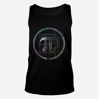 Pi Circle Watercolor For Pi Day Unisex Tank Top | Crazezy CA
