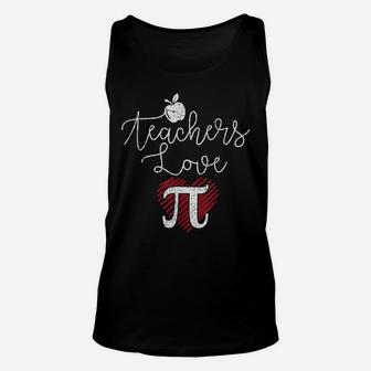 Pi Day Shirt Teachers Love Pi Math Gift Womens Mens Grunge Unisex Tank Top | Crazezy DE