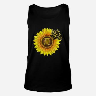 Pi Day Women Sunflower Math Teacher Unisex Tank Top | Crazezy DE