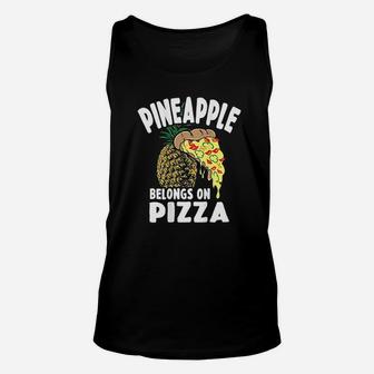 Pineapple Belongs On Pizza Unisex Tank Top | Crazezy
