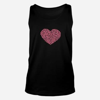 Pink Skull Heart Funny Valentines Day Unisex Tank Top - Thegiftio