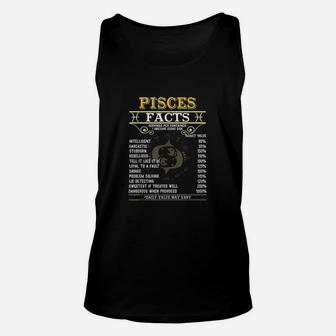 Pisces Facts Zodiac Signs Funny Birthday Gifts Men Women Unisex Tank Top | Crazezy AU
