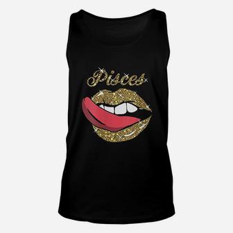 Pisces Lips Tongue Unisex Tank Top - Thegiftio