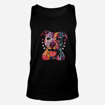 Pitbull Colorful Off Shoulder Tops Unisex Tank Top | Crazezy