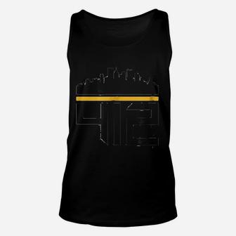 Pittsburgh Skyline 412 Design Unisex Tank Top - Thegiftio UK