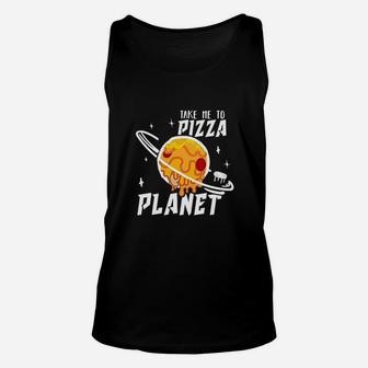 Pizza Funny I Love Pizza Slice Planet Unisex Tank Top | Crazezy