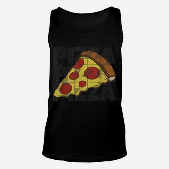 Pizza Lover Funny Pizza Slice Eater Pepperoni Lovers Unisex Tank Top | Crazezy