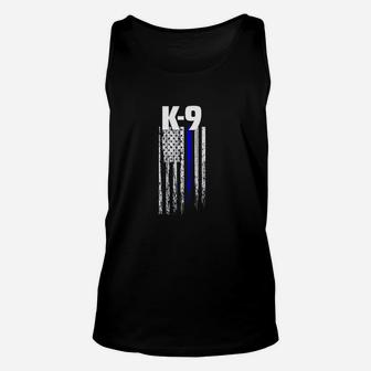 Police Officer Usa Flag Unisex Tank Top | Crazezy