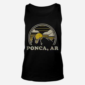Ponca Arkansas Ar T Shirt Vintage Hiking Mountains Tee Unisex Tank Top | Crazezy UK