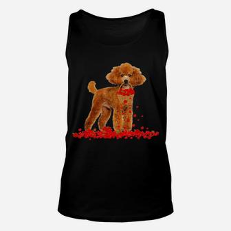 Poodle Valentine's Day Dog Dad Dog Mom Flowers Unisex Tank Top - Monsterry DE