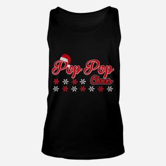 Pop Pop Claus Matching Family Christmas Pajamas Gifts Unisex Tank Top | Crazezy