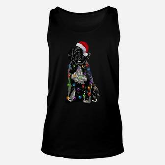 Portuguese Water Dog Christmas Lights Xmas Dog Lover Unisex Tank Top | Crazezy CA